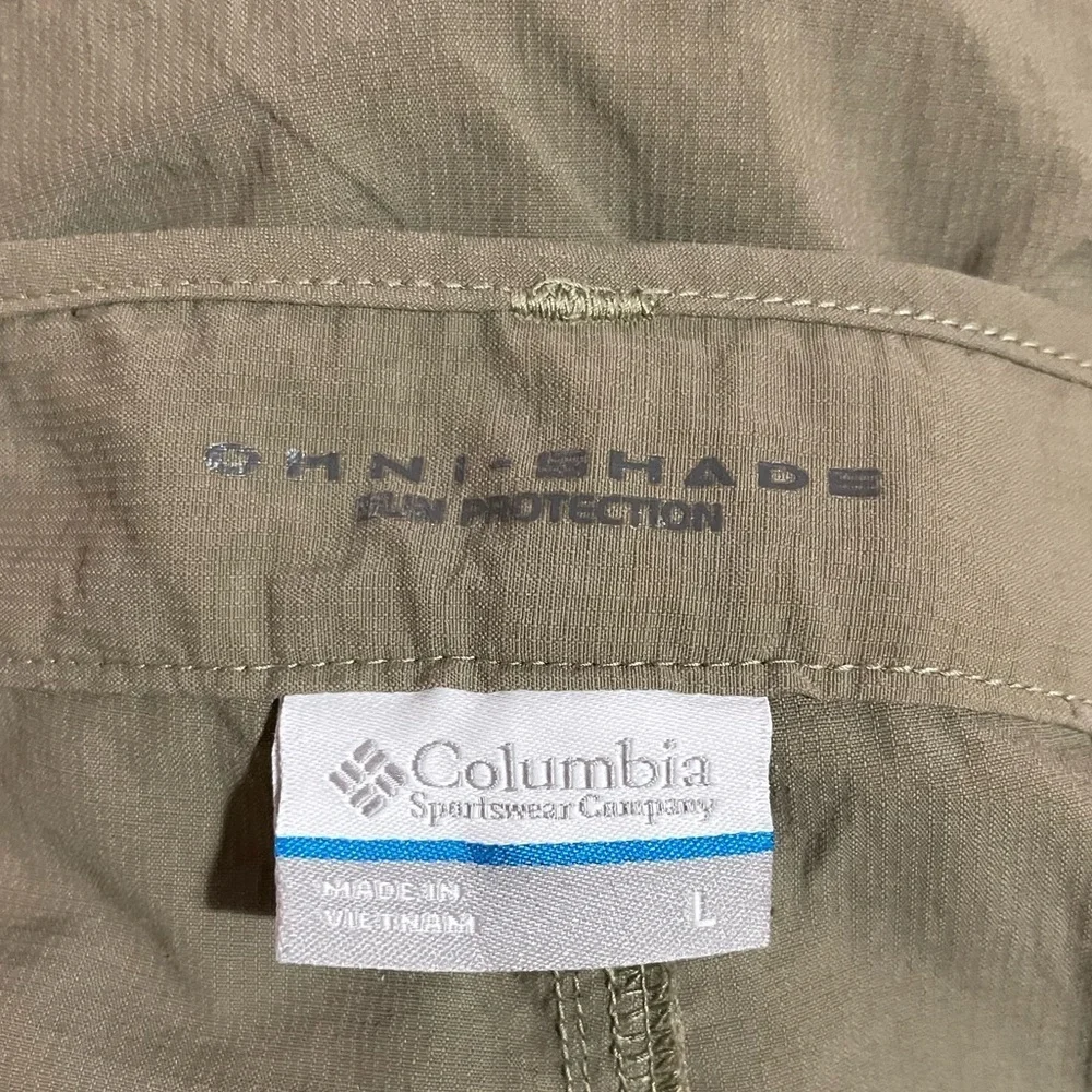 Men’s Columbia Omni-shade green utilityty conver zip-off convertible pants Large - Picture 5 of 6
